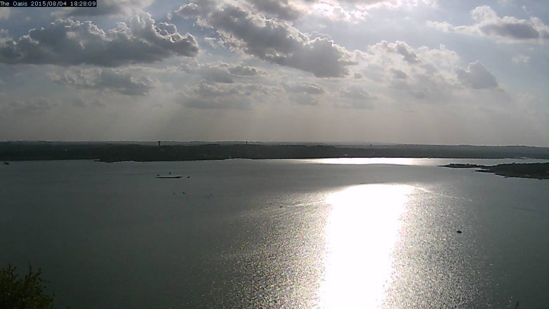Lake Travis webcam, August 4, 2015 5:35 PM CT