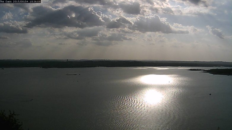 Lake Travis webcam, August 4, 2015 5:40 PM CT