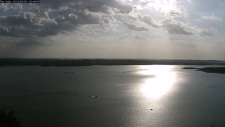 Lake Travis webcam, August 4, 2015 5:55 PM CT