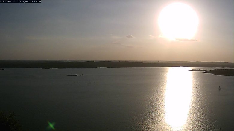 Lake Travis webcam, August 4, 2015 6:35 PM CT