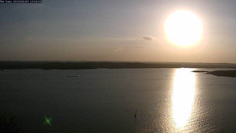 Lake Travis webcam, August 4, 2015 6:40 PM CT