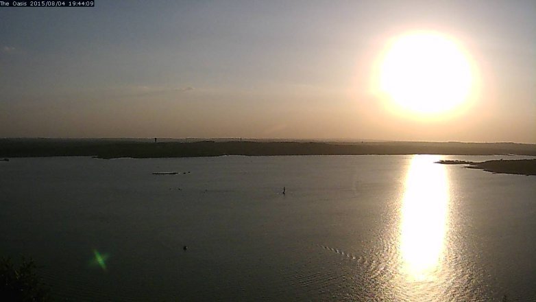Lake Travis webcam, August 4, 2015 6:50 PM CT