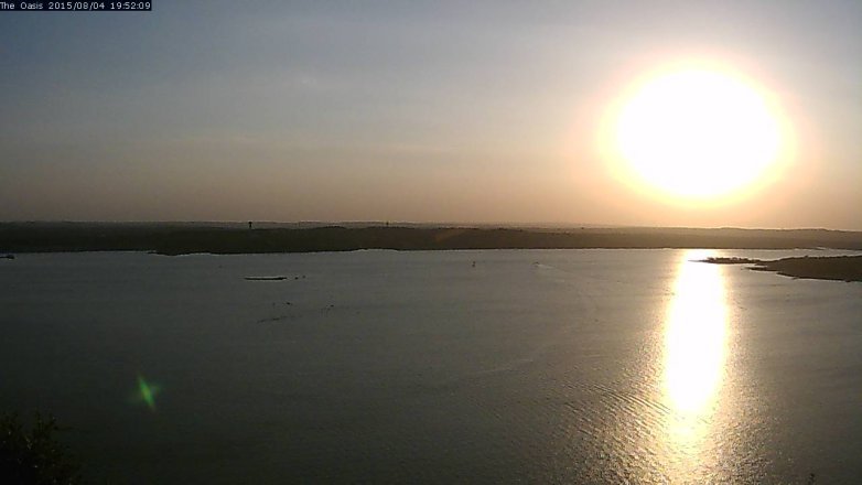 Lake Travis webcam, August 4, 2015 7:00 PM CT
