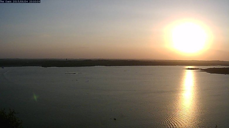 Lake Travis webcam, August 4, 2015 7:05 PM CT