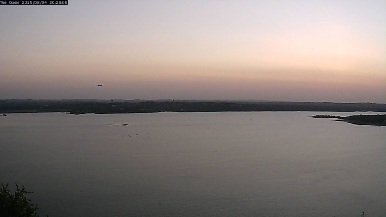 Lake Travis webcam, August 4, 2015 7:35 PM CT