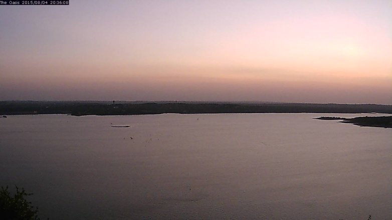 Lake Travis webcam, August 4, 2015 7:45 PM CT