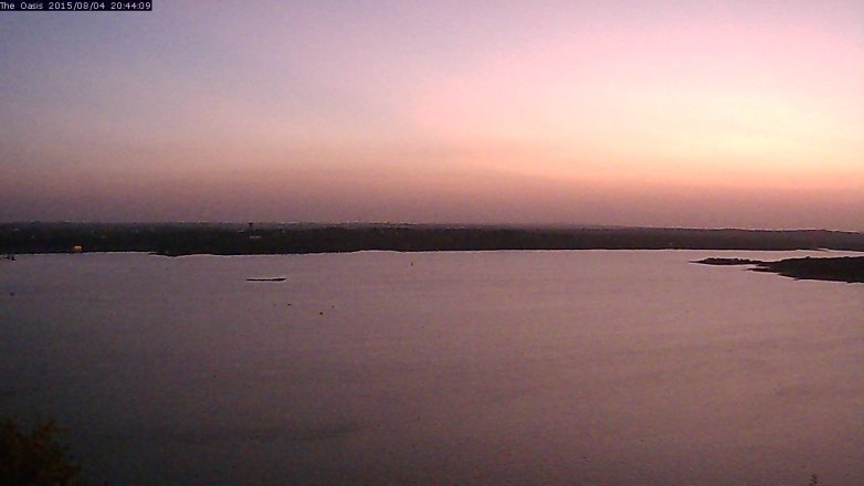 Lake Travis webcam, August 4, 2015 7:50 PM CT