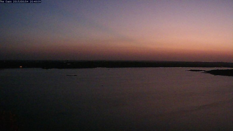 Lake Travis webcam, August 4, 2015 7:55 PM CT