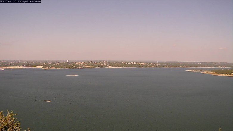 Lake Travis webcam, August 5, 2015 9:05 AM CT