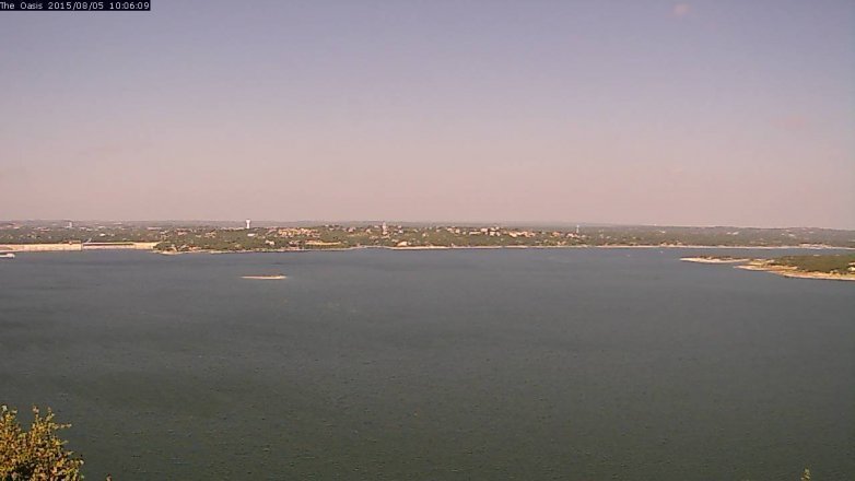 Lake Travis webcam, August 5, 2015 9:15 AM CT
