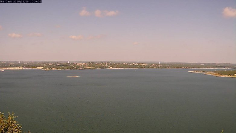 Lake Travis webcam, August 5, 2015 9:40 AM CT