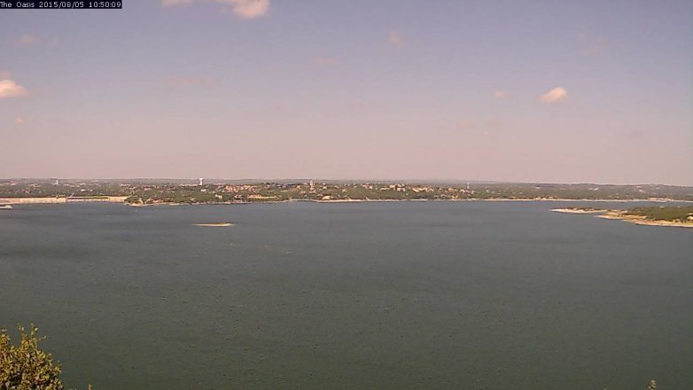 Lake Travis webcam, August 5, 2015 9:55 AM CT
