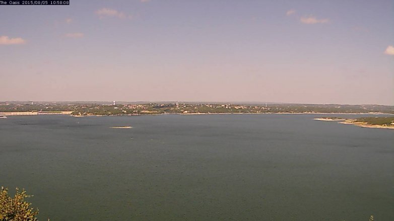 Lake Travis webcam, August 5, 2015 10:05 AM CT