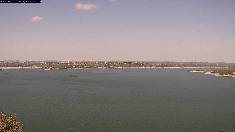 Lake Travis webcam, August 5, 2015 10:10 AM CT
