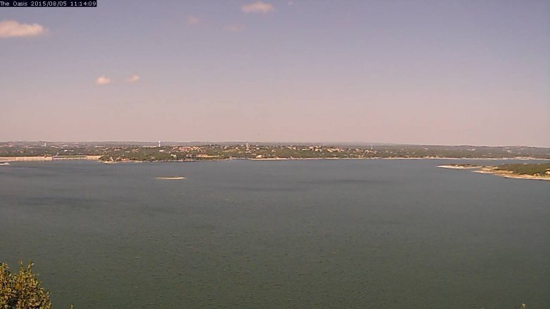 Lake Travis webcam, August 5, 2015 10:20 AM CT