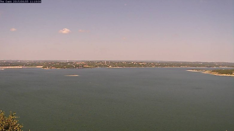 Lake Travis webcam, August 5, 2015 10:25 AM CT