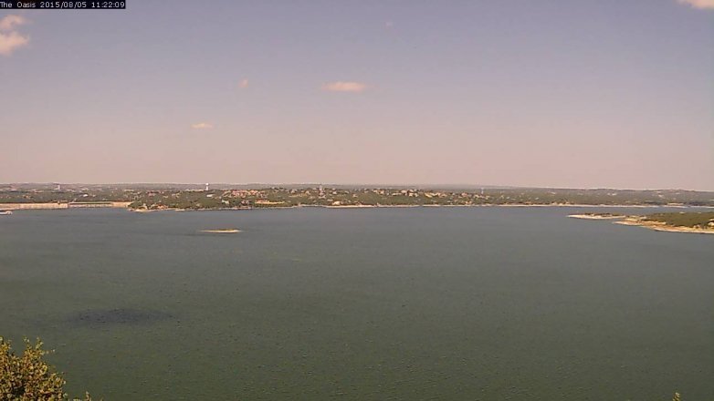 Lake Travis webcam, August 5, 2015 10:30 AM CT