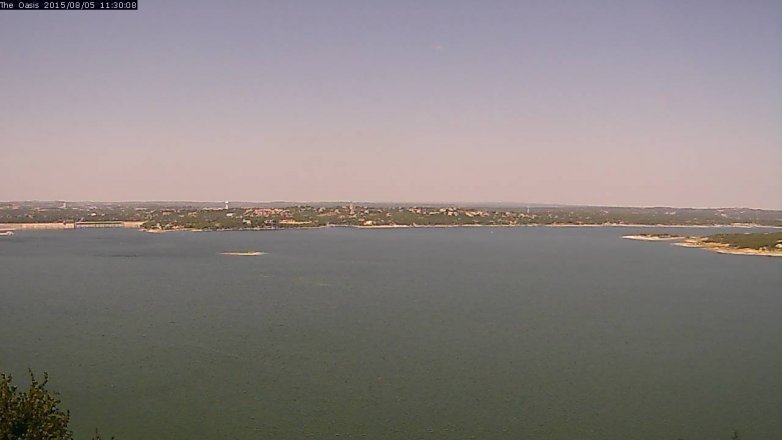 Lake Travis webcam, August 5, 2015 10:35 AM CT