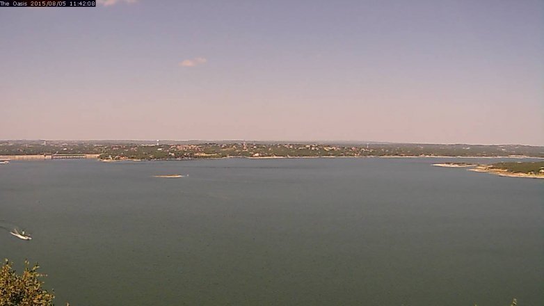 Lake Travis webcam, August 5, 2015 10:50 AM CT
