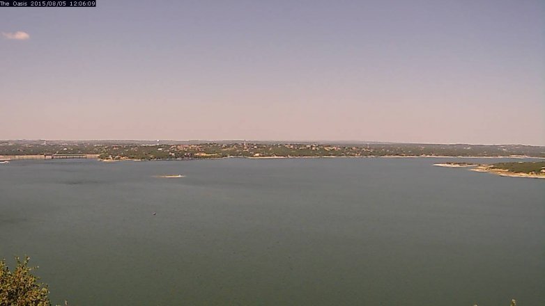 Lake Travis webcam, August 5, 2015 11:10 AM CT