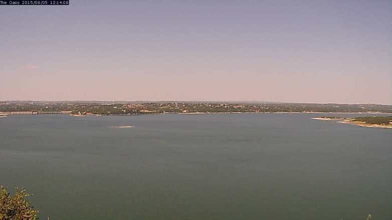 Lake Travis webcam, August 5, 2015 11:20 AM CT