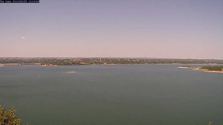 Lake Travis webcam, August 5, 2015 11:25 AM CT