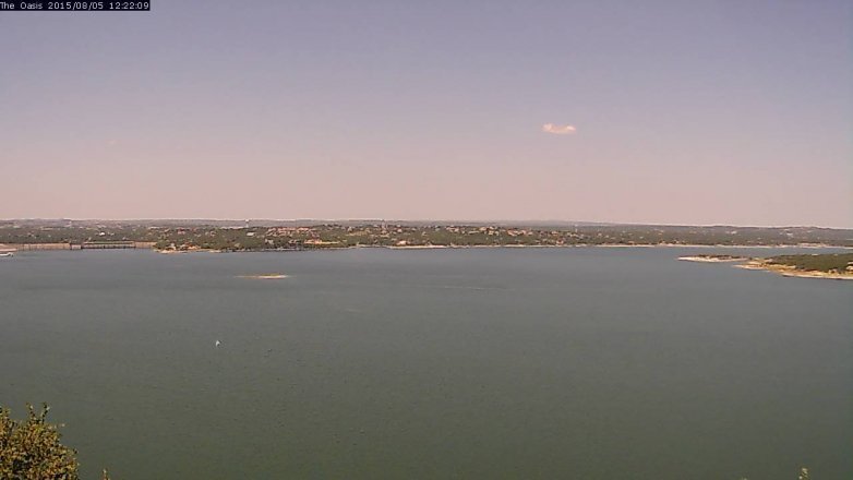 Lake Travis webcam, August 5, 2015 11:30 AM CT