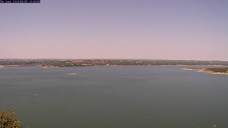Lake Travis webcam, August 5, 2015 11:35 AM CT