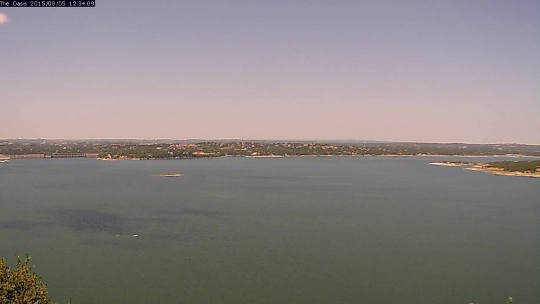 Lake Travis webcam, August 5, 2015 11:40 AM CT