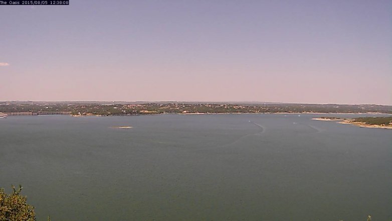 Lake Travis webcam, August 5, 2015 11:45 AM CT
