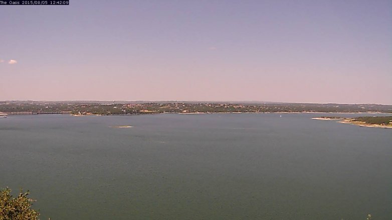 Lake Travis webcam, August 5, 2015 11:50 AM CT