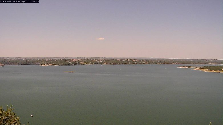 Lake Travis webcam, August 5, 2015 12:00 PM CT