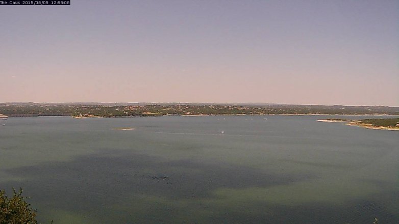 Lake Travis webcam, August 5, 2015 12:05 PM CT