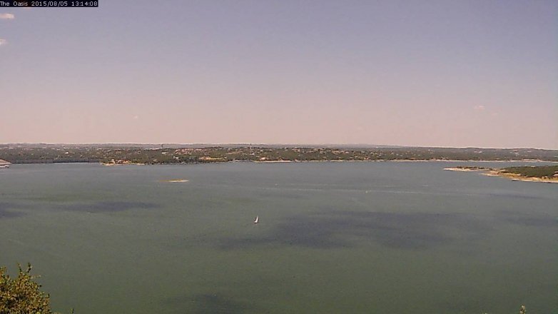Lake Travis webcam, August 5, 2015 12:20 PM CT
