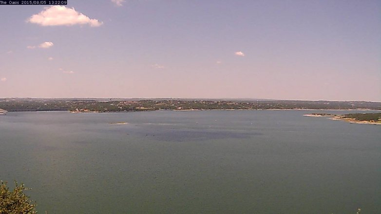 Lake Travis webcam, August 5, 2015 12:30 PM CT