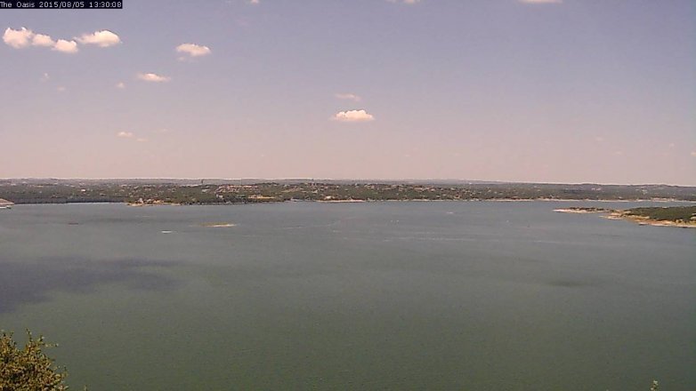 Lake Travis webcam, August 5, 2015 12:35 PM CT