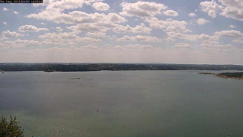 Lake Travis webcam, August 5, 2015 3:05 PM CT