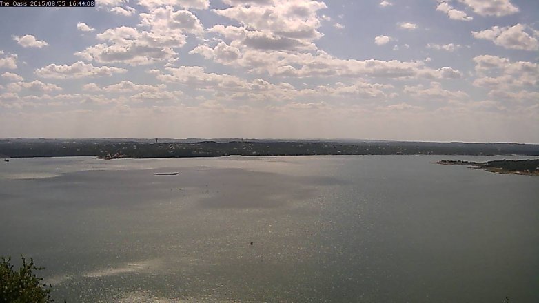 Lake Travis webcam, August 5, 2015 3:50 PM CT