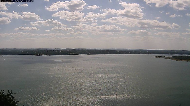 Lake Travis webcam, August 5, 2015 4:00 PM CT