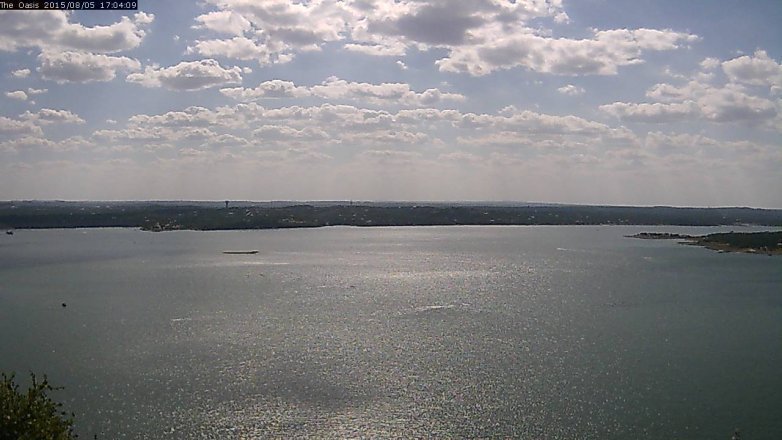 Lake Travis webcam, August 5, 2015 4:10 PM CT