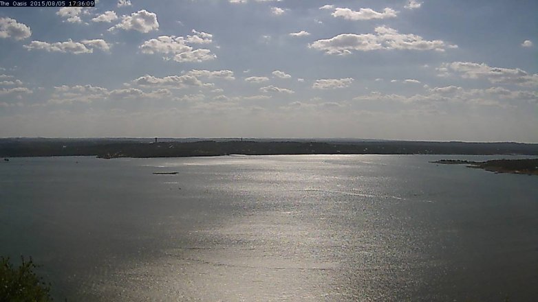 Lake Travis webcam, August 5, 2015 4:40 PM CT