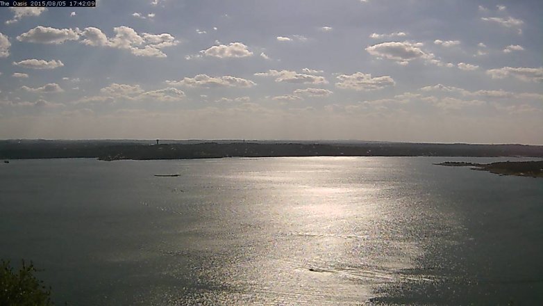Lake Travis webcam, August 5, 2015 4:50 PM CT