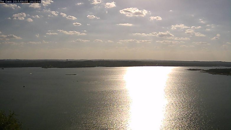Lake Travis webcam, August 5, 2015 5:30 PM CT