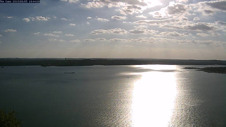 Lake Travis webcam, August 5, 2015 5:50 PM CT