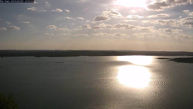 Lake Travis webcam, August 5, 2015 6:00 PM CT