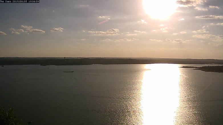 Lake Travis webcam, August 5, 2015 6:10 PM CT