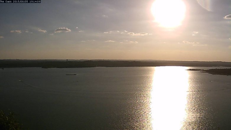Lake Travis webcam, August 5, 2015 6:20 PM CT