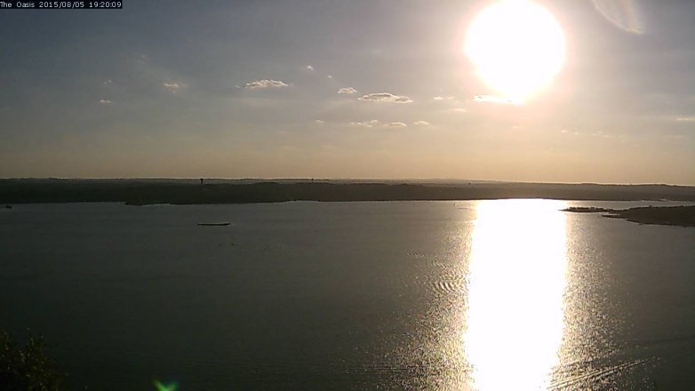 Lake Travis webcam, August 5, 2015 6:25 PM CT