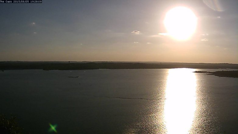 Lake Travis webcam, August 5, 2015 6:35 PM CT