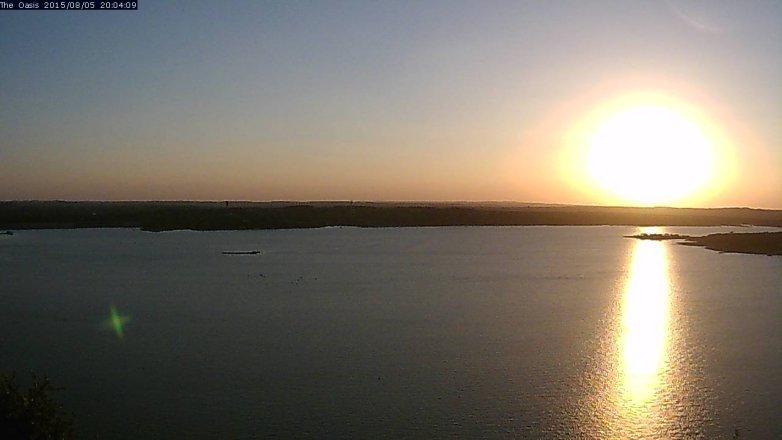 Lake Travis webcam, August 5, 2015 7:10 PM CT